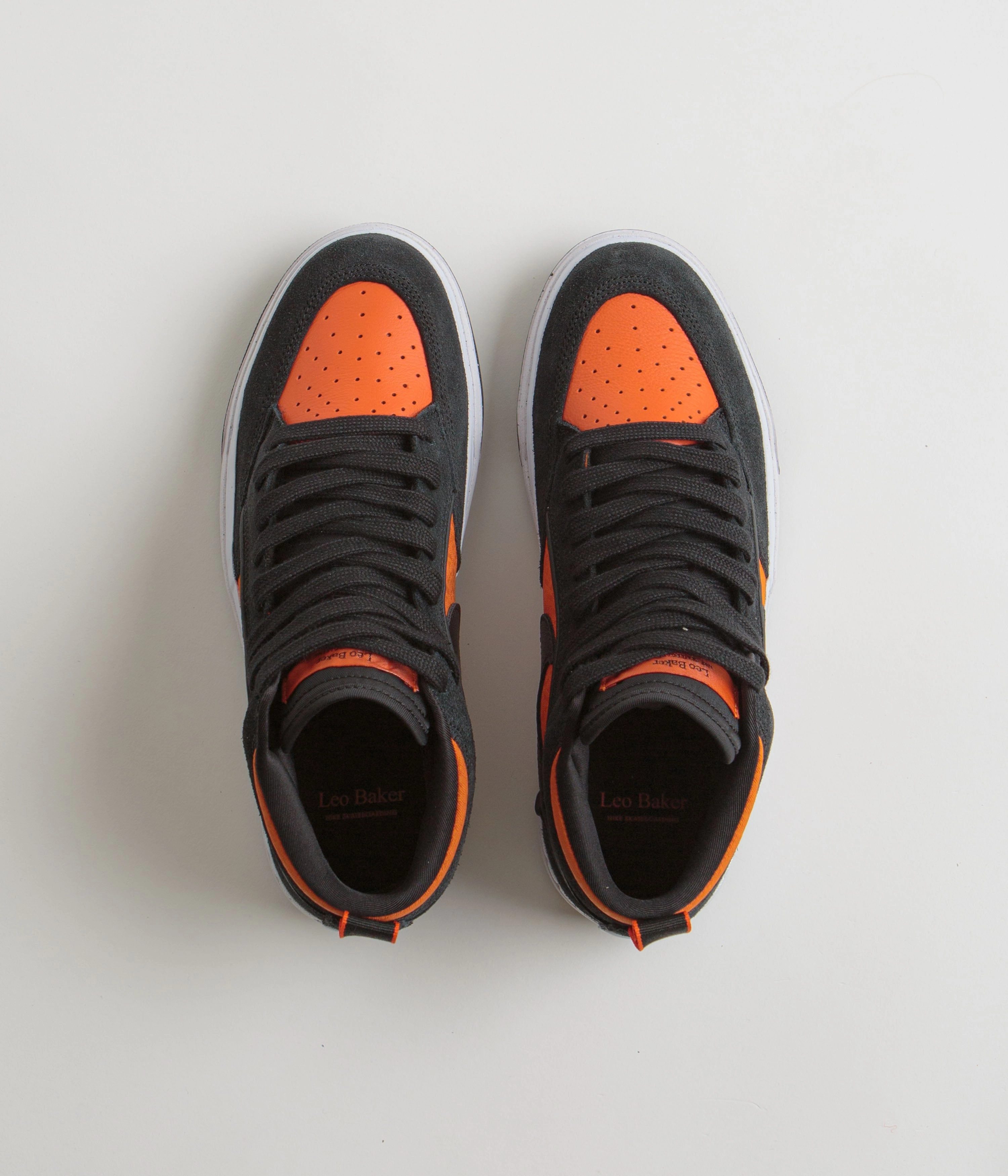 Nike SB React Leo Shoes - Black / Black - Orange - Electro Orange Best Running Shoes 2025 Asics