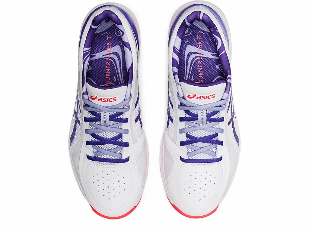 Asics Netburner Super FF Womens White/Gentry Purple Asics Shoes Gel Cumulus 26