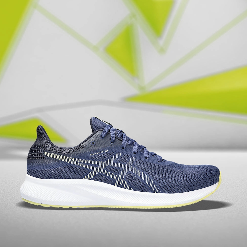ASICS PATRIOT 13 (M) - DEEP OCEAN/GLOW YELLOW RUNNING SHOES Asics Shoes Gel Kayano 23