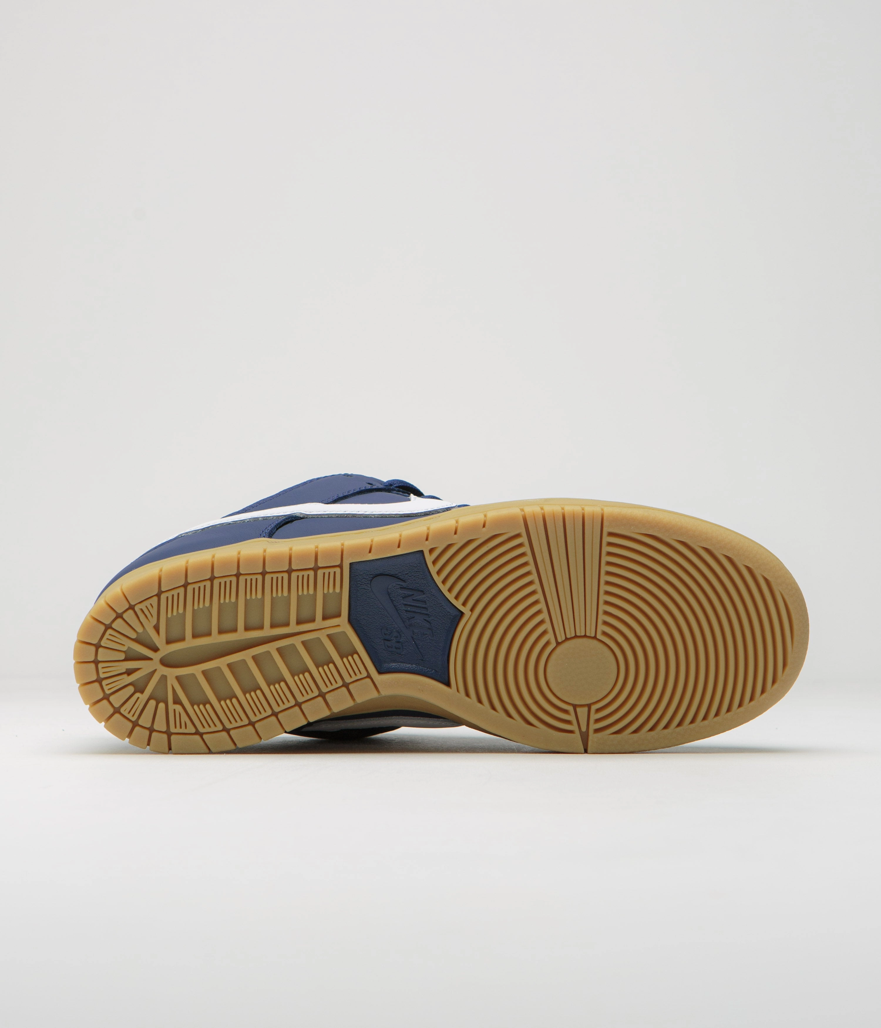 Nike SB Orange Label Dunk Low Pro Shoes - Navy / White - Navy - Gum Light Brown High End Asics Running Shoes