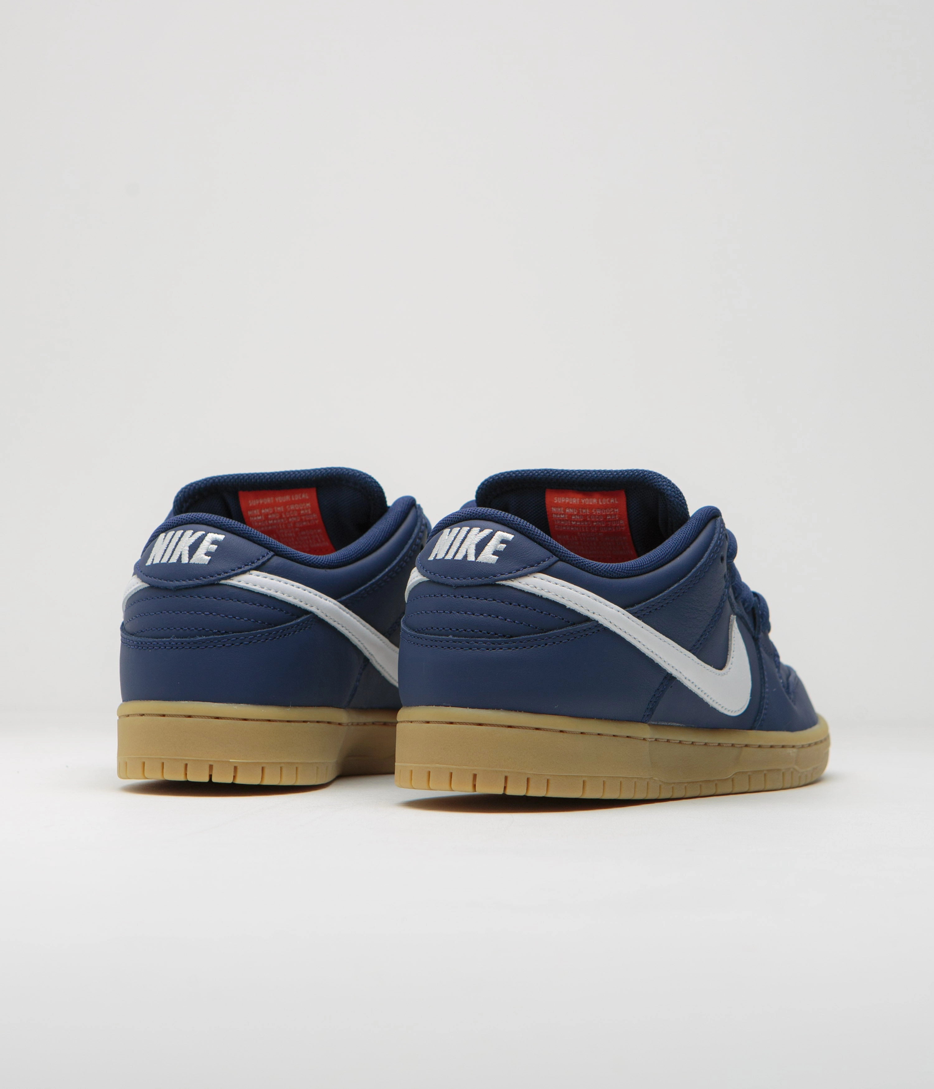 Nike SB Orange Label Dunk Low Pro Shoes - Navy / White - Navy - Gum Light Brown Asics Shoes For Arthritis Sufferers