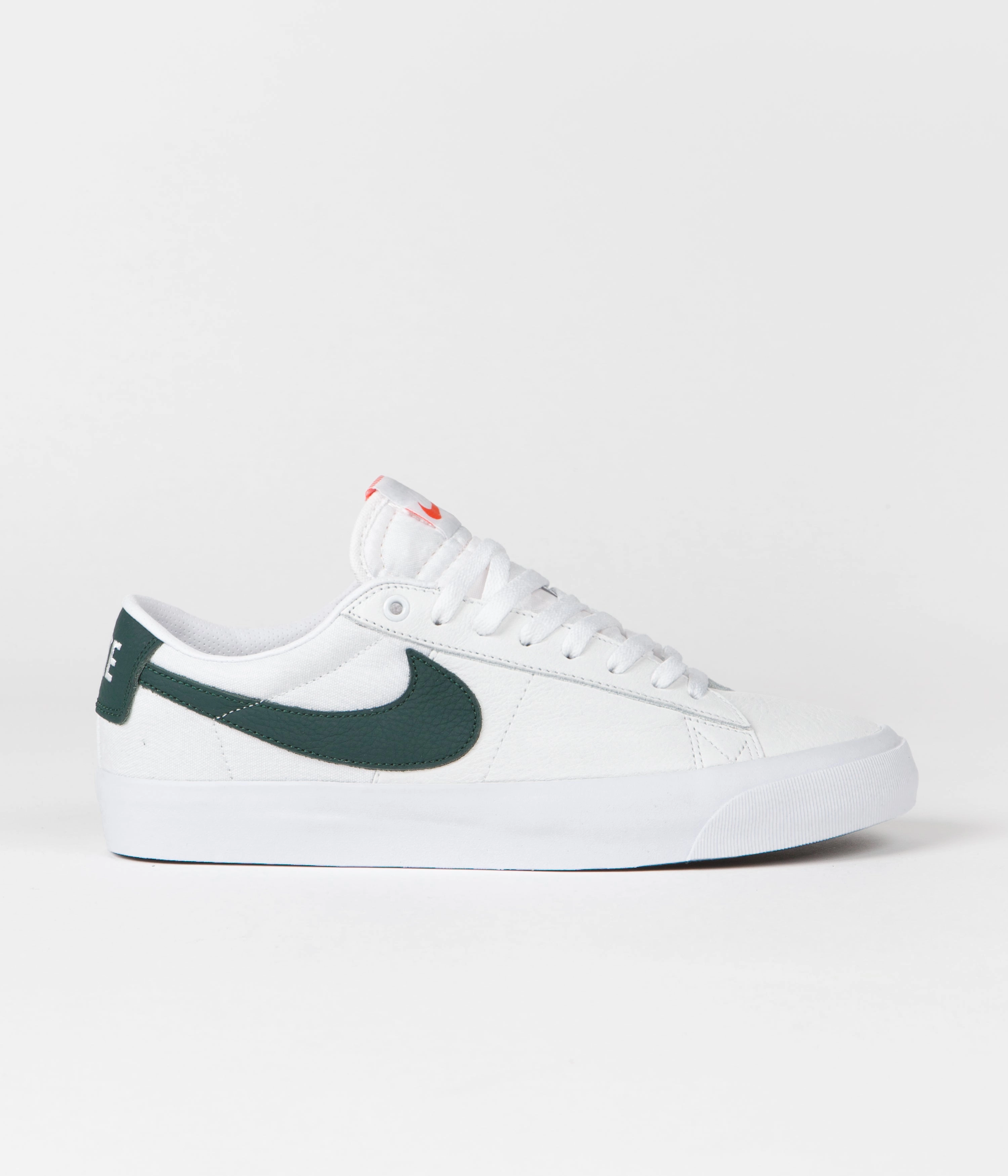 Nike SB Blazer Low Pro GT Orange Label Shoes - White / Pro Green - White - Pro Green Asics High Jump Shoes