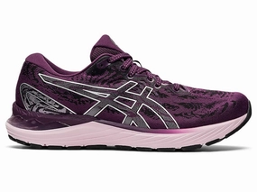 Asics Novaplast Running Shoes Asics Women's GEL-CUMULUS 23 - DEEP PLUM/PURE SILVER
