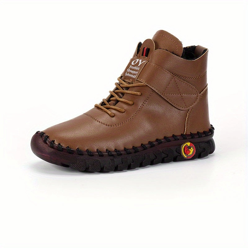 Women's Stylish Round Toe  Durable LaceUp Boots for Chic and Comfy Hilo Casual Shoes