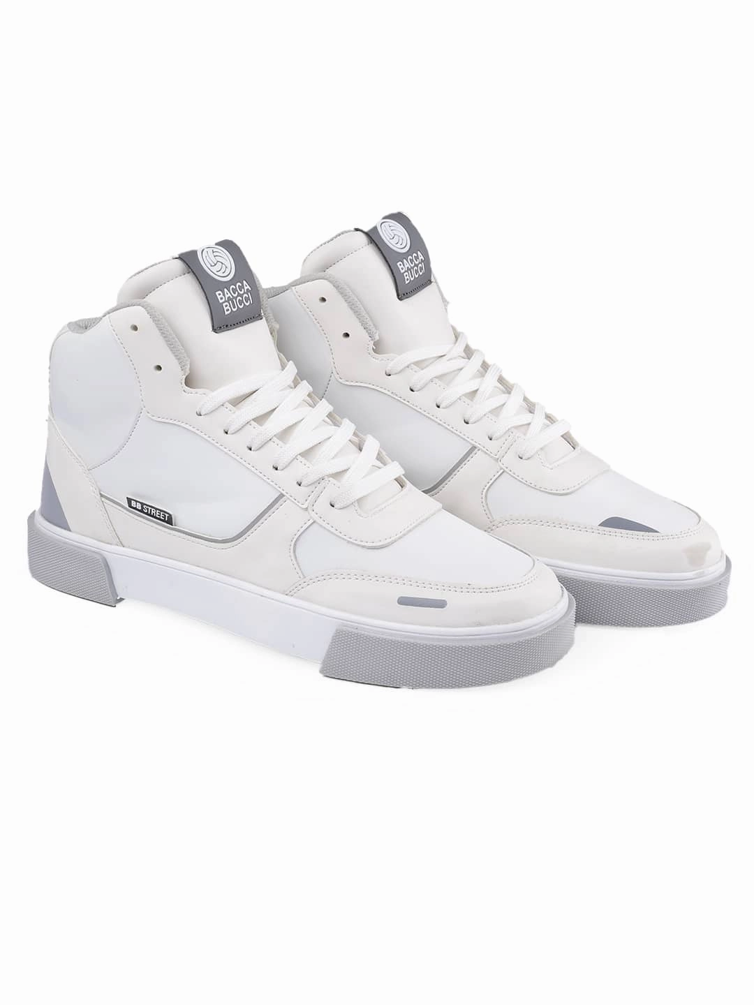 Bacca Bucci High-top SKYLINE SOARER Men's Sneakers - Gen Z Style Elevation Grand Crosscourt Winner Leather Lace-up Sneakers