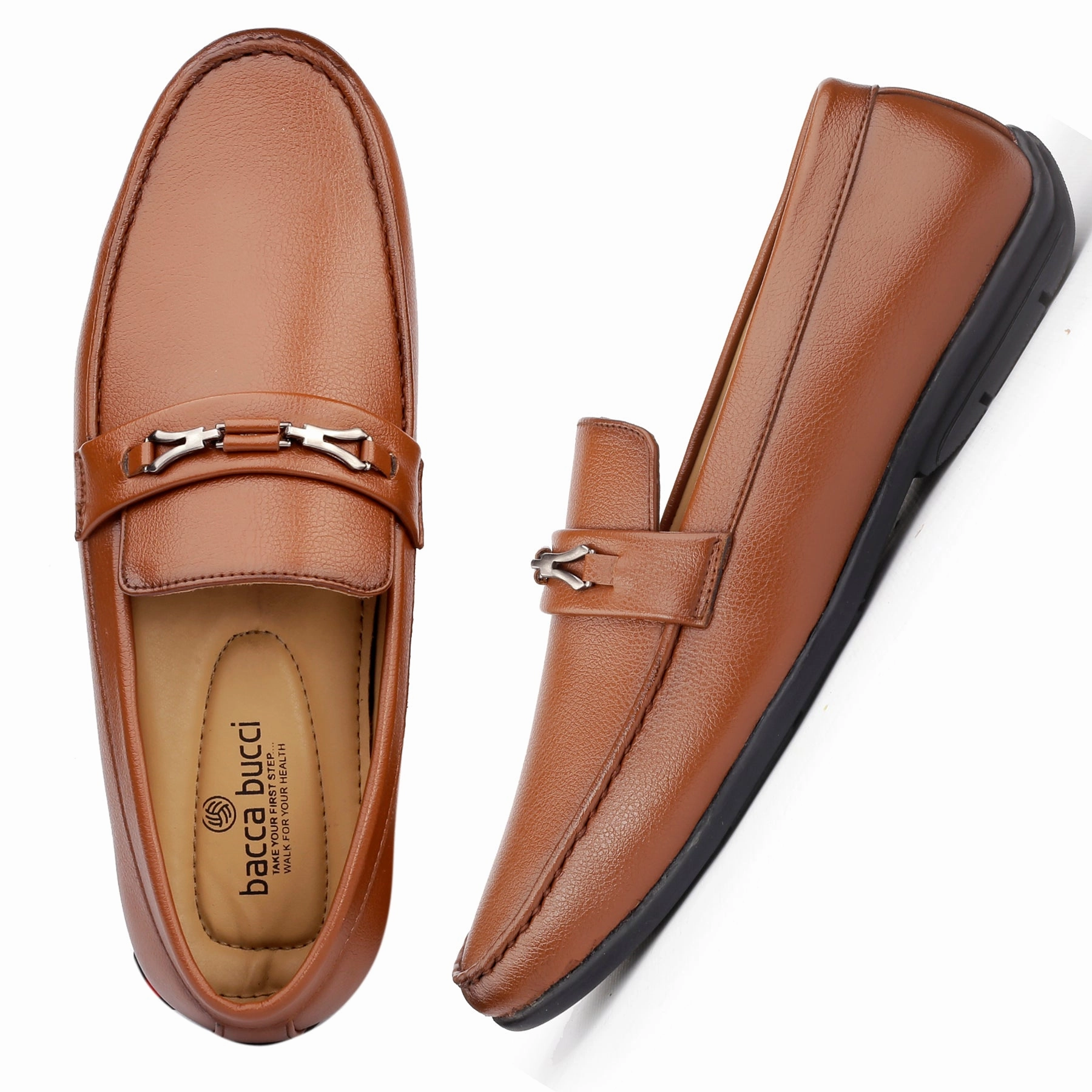 Bacca Bucci Men's LUNA Casual Slip-On Loafers Moccasins Lightweight Driving Shoes Ostrich Skin Loafers