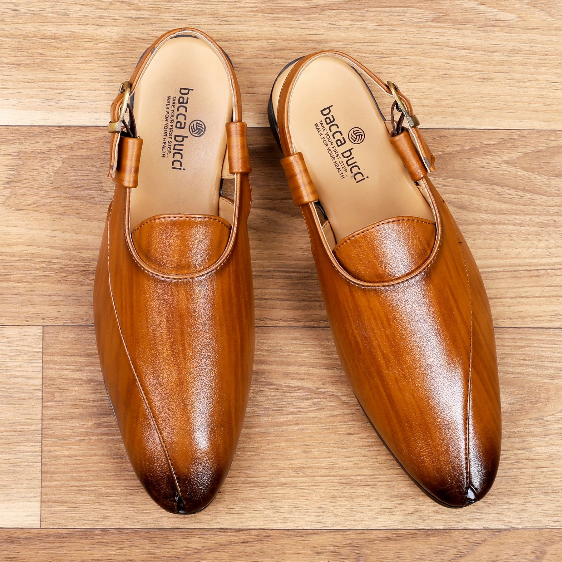 Bacca Bucci NOBILITY Close-Toe Outdoor Open Ethnic Sandals with Buckle Nip Slippers