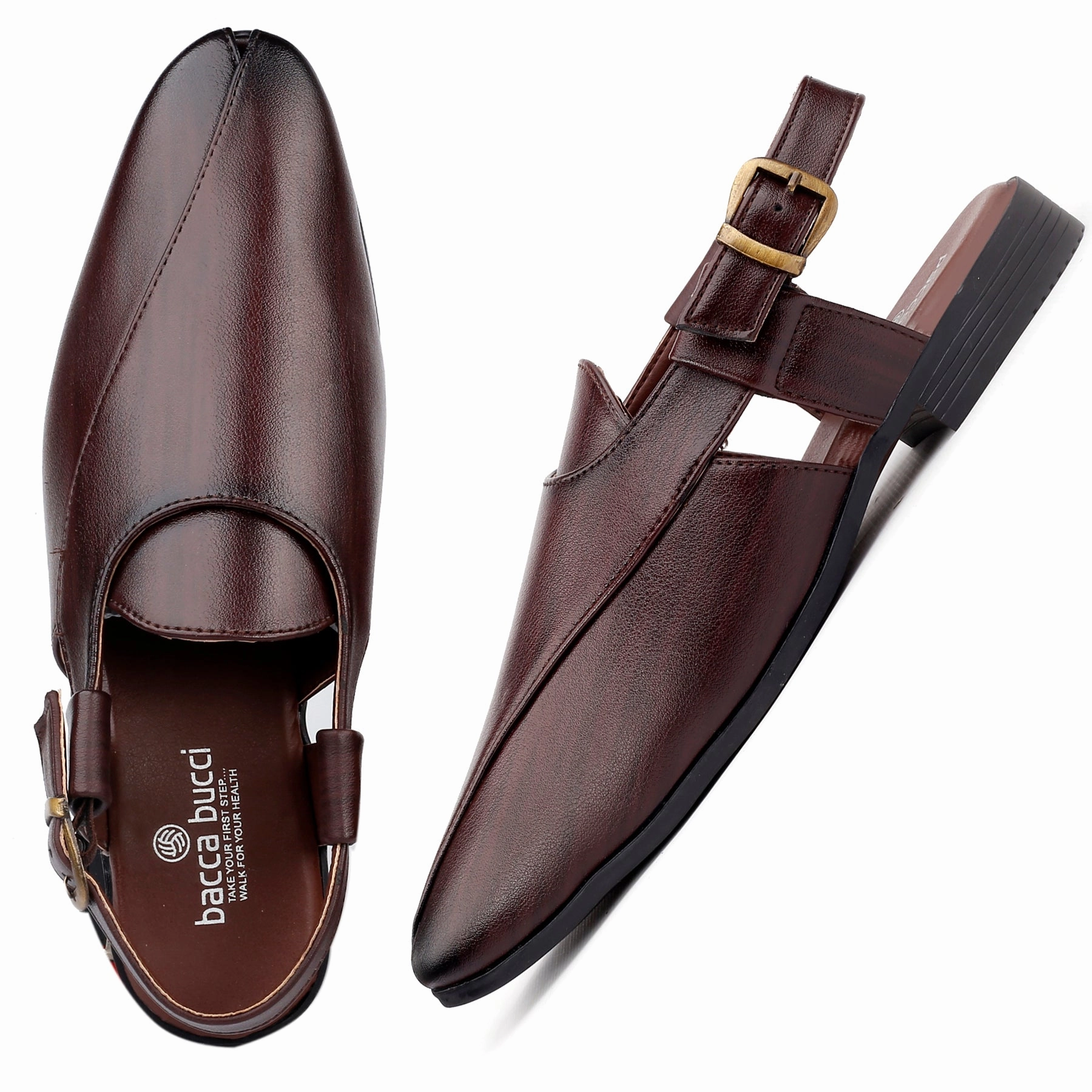 Bacca Bucci NOBILITY Close-Toe Outdoor Open Ethnic Sandals with Buckle Slides Usa