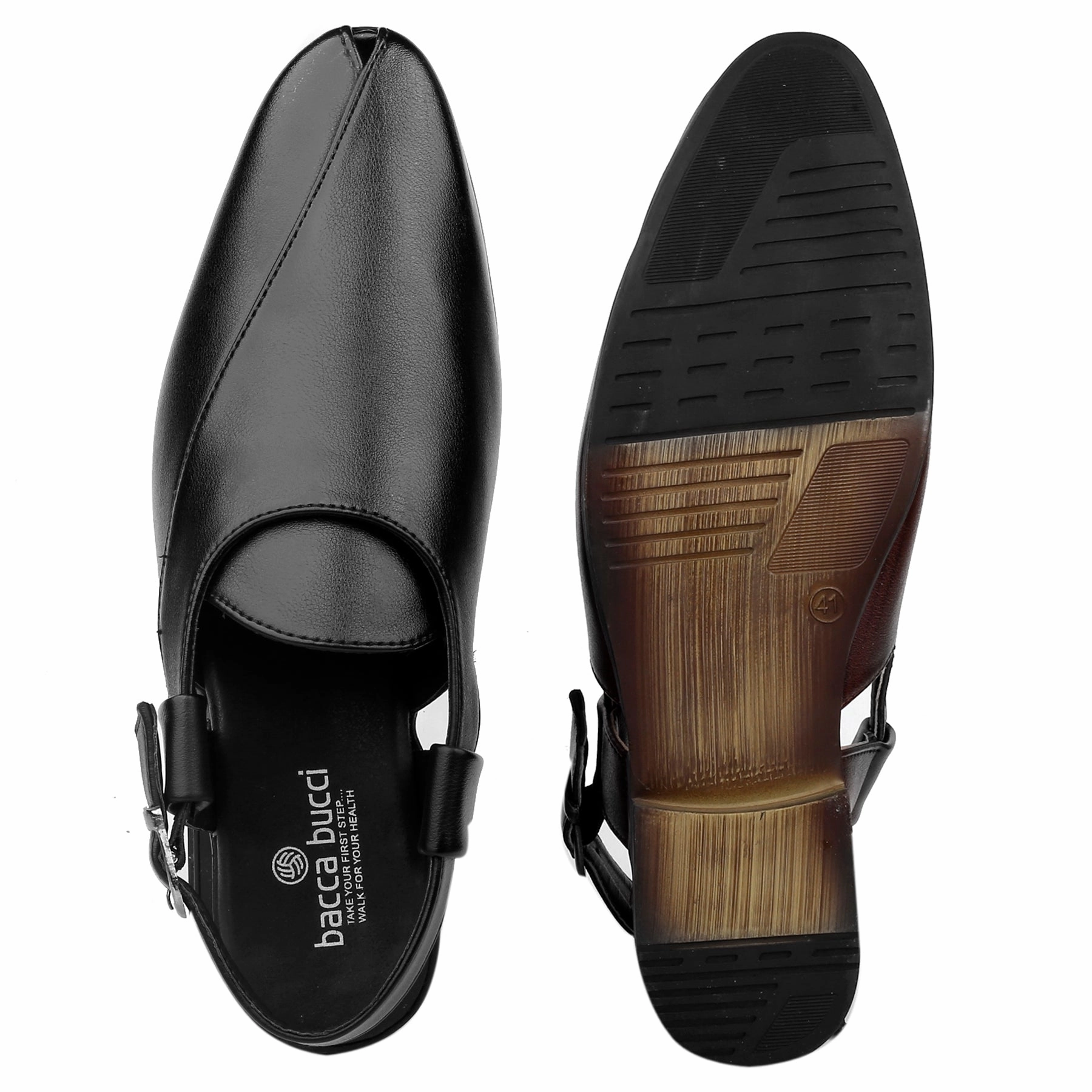 Sonic House Slippers Bacca Bucci NOBILITY Close-Toe Outdoor Open Ethnic Sandals with Buckle