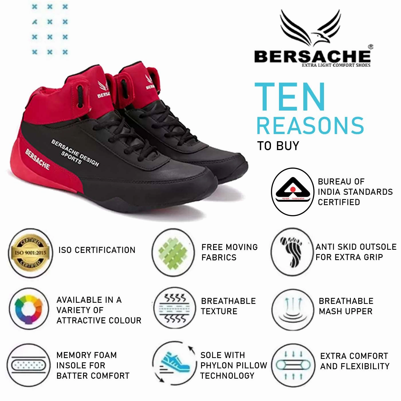 Foot Slides Bersache Casual Shoe With High Quality Sole(Red)    -   9015