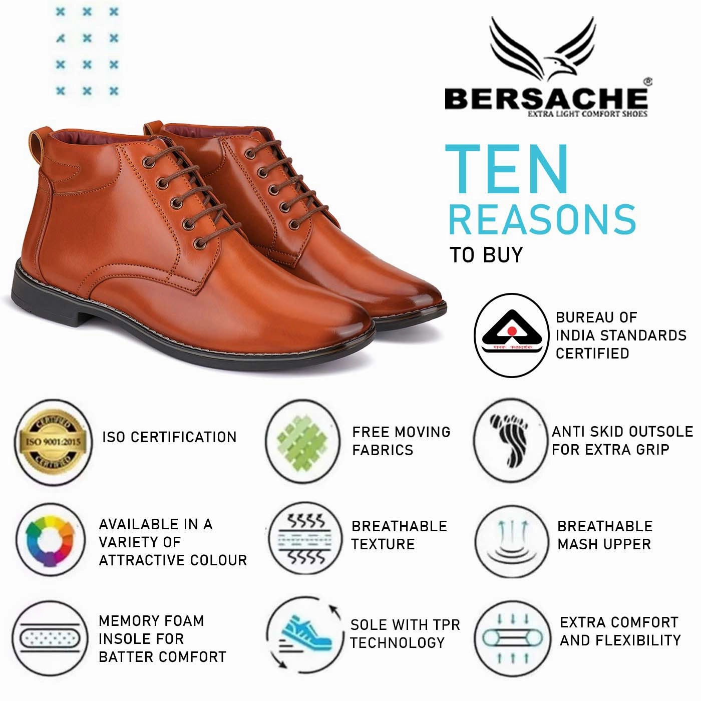 Clipart Ballet Slippers Bersache Comfortable Formal Outdoor Stylish Officewear Partywear Shoes For Men 9093(Tan)