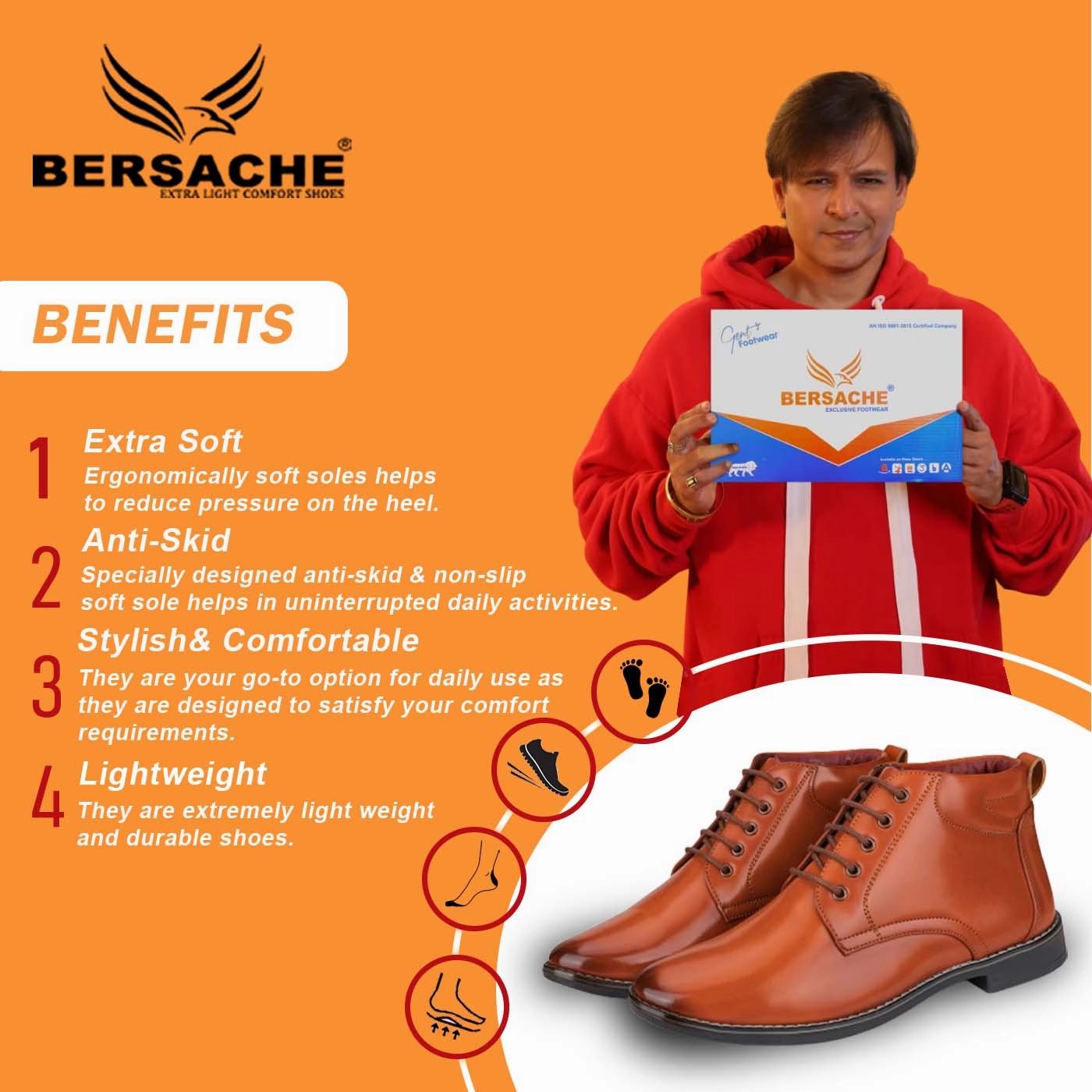 Bersache Comfortable Formal Outdoor Stylish Officewear Partywear Shoes For Men 9093(Tan) Tactical Slippers