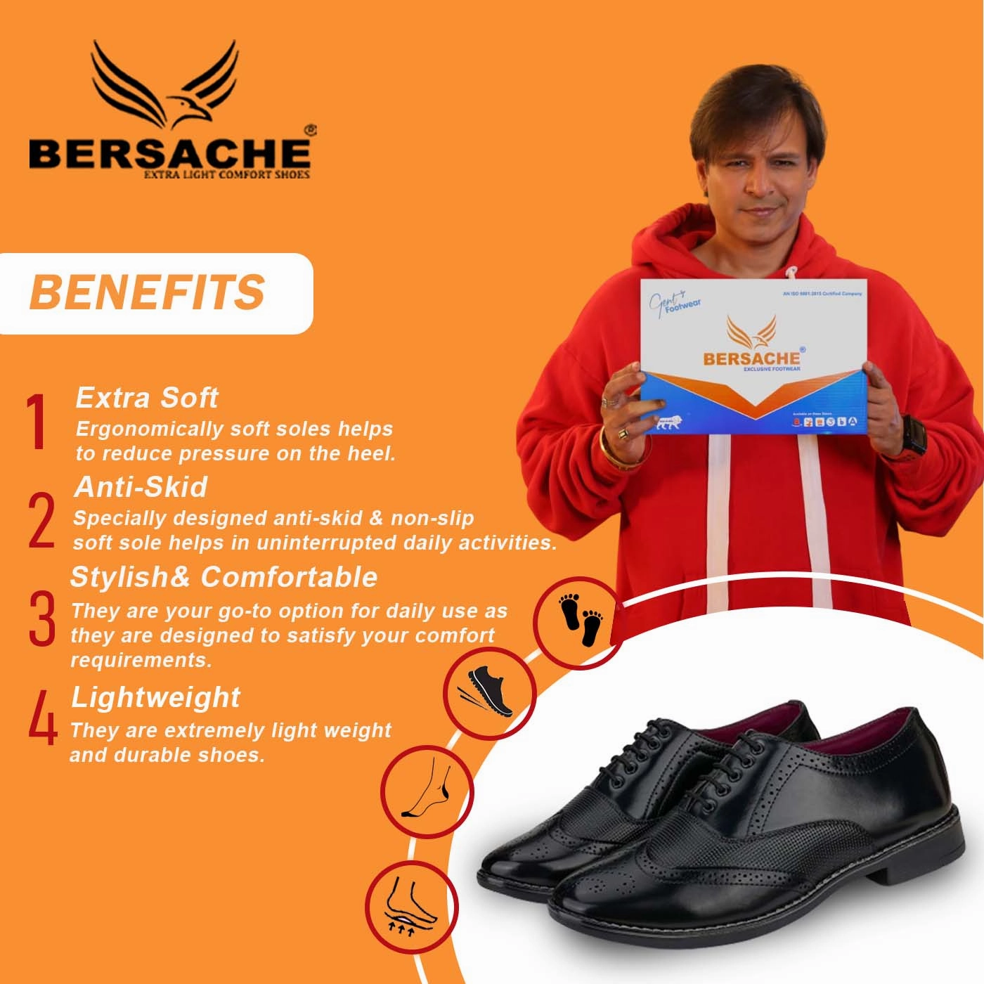 Essie Nail Color Ballet Slippers Bersache Comfortable Formal Outdoor Stylish Officewear Partywear Shoes For Men 9098 (Black)