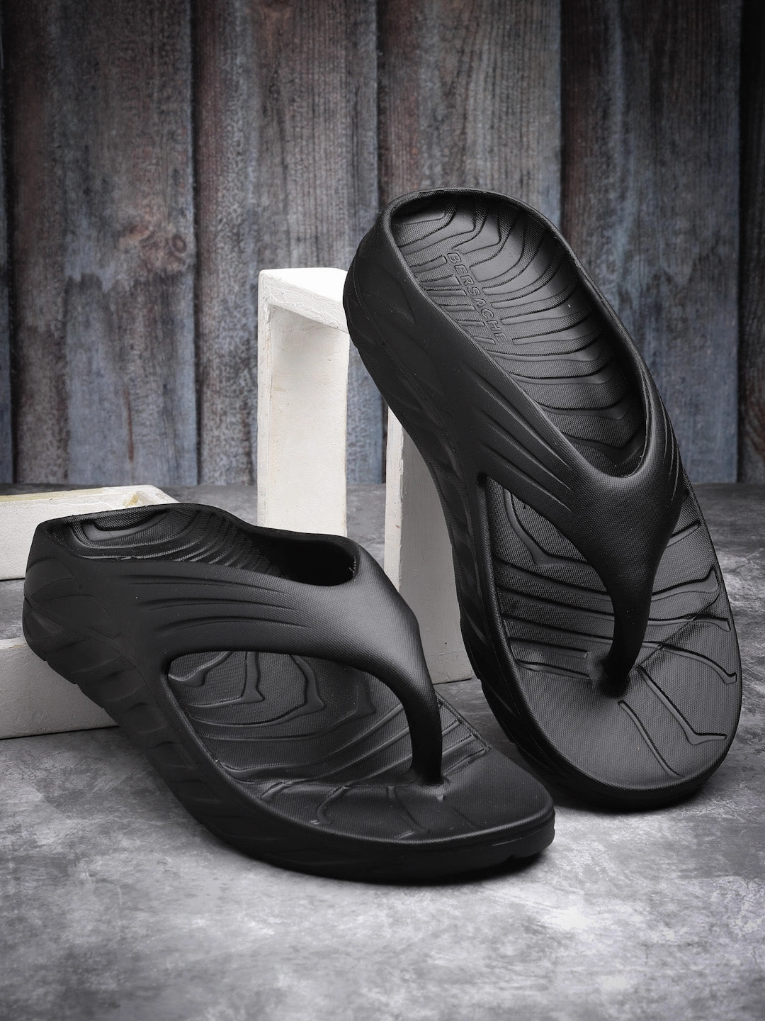 Bersache Extra Soft Classic Casual with  Regular wear with Ultra Soft & Flexibility Technology Clog's for Men's & Boy's (6097-Black) Slippers Rubber