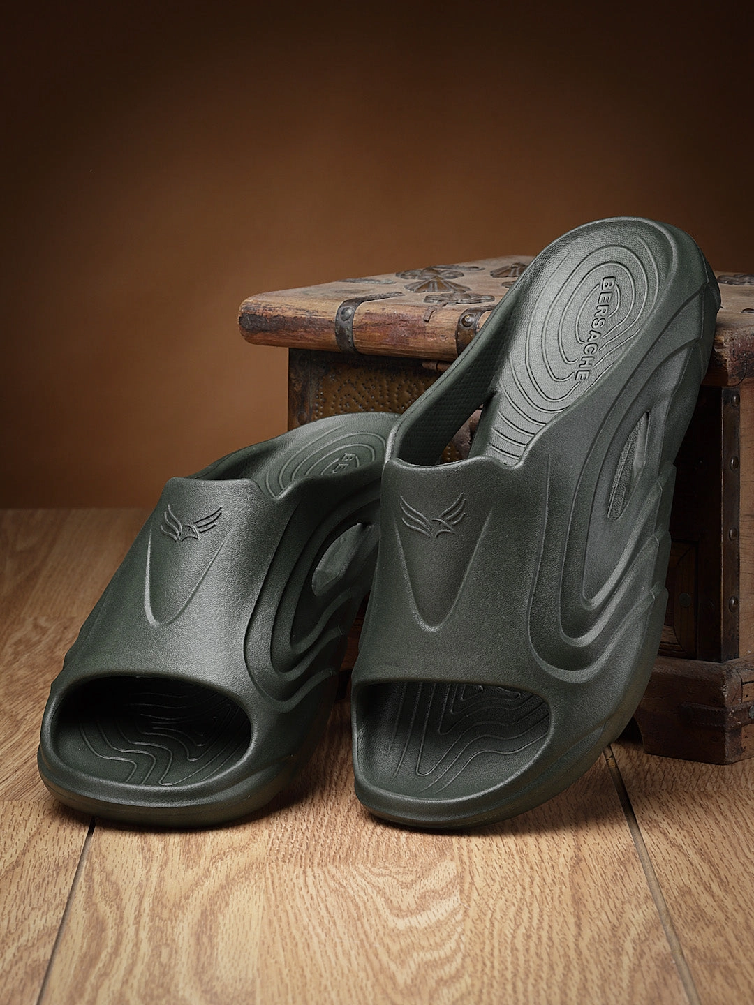 Club Room Slippers Bersache Extra Soft Classic Casual with  Regular wear with Ultra Soft & Flexibility Technology Clog's for Men's & Boy's (6116-Green)