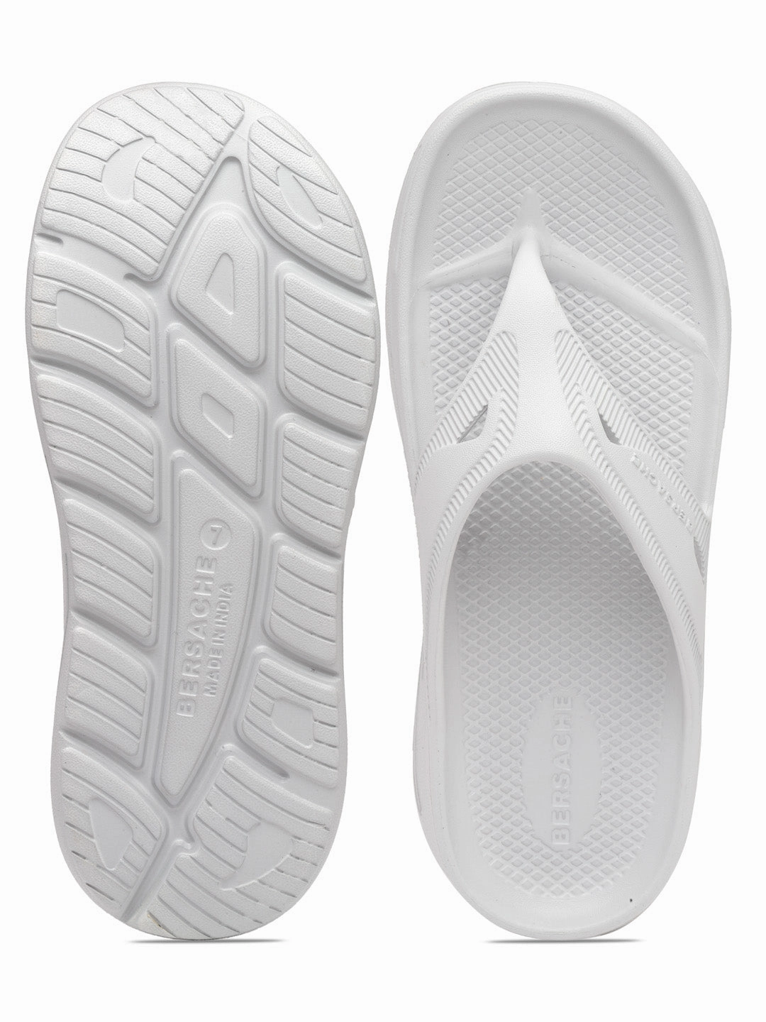 Non Slippery Slippers Bersache Extra Soft Classic Casual with  Regular wear with Ultra Soft & Flexibility Technology Clog's for Men's & Boy's (6120-White)