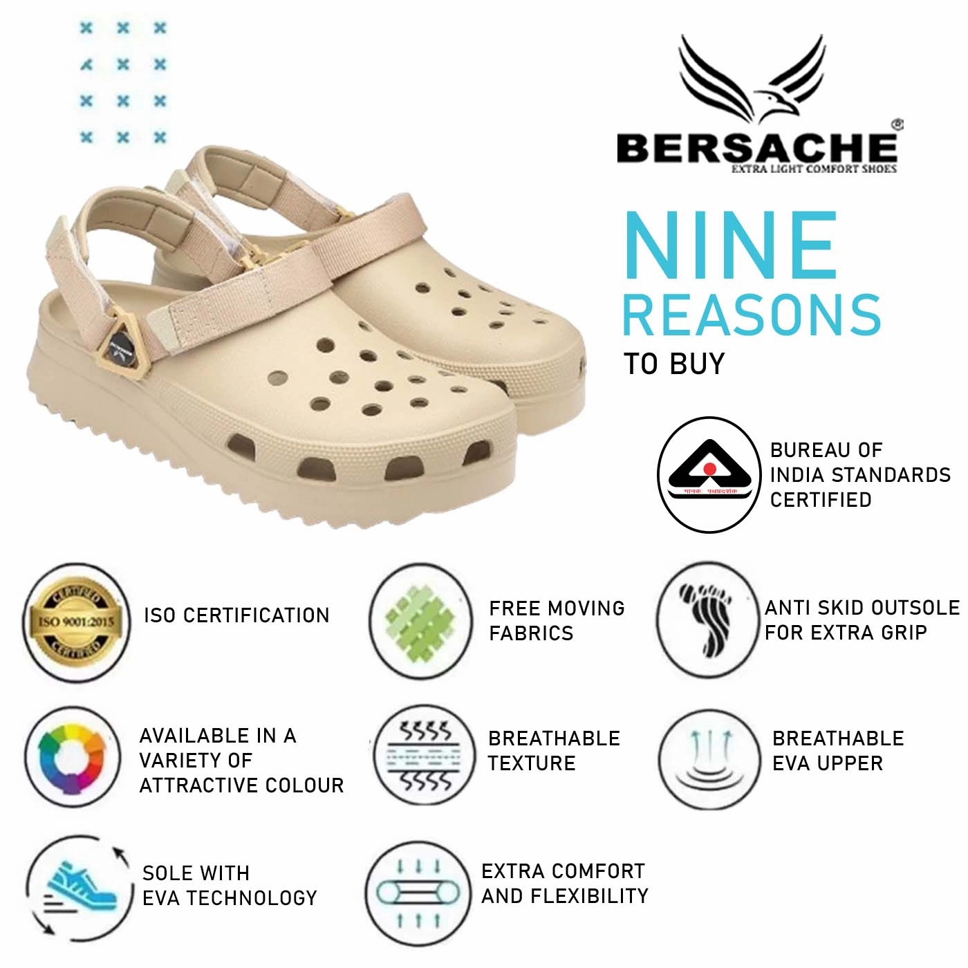 Bersache Extra Soft Classic Casual with  Regular wear with Ultra Soft & Flexibility Technology Clog's for Men's & Boy's (6135-Beige) Palace Slippers