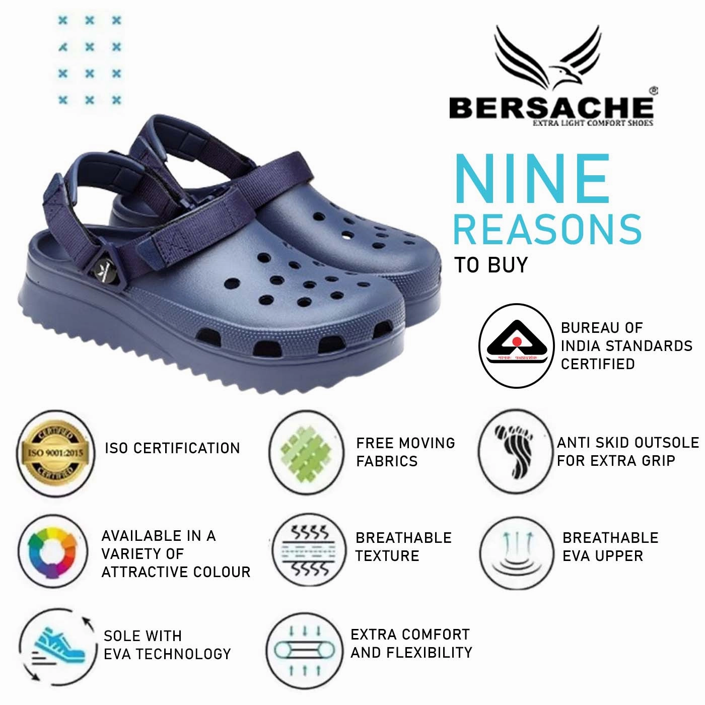 Yorkie Slippers Bersache Extra Soft Classic Casual with  Regular wear with Ultra Soft & Flexibility Technology Clog's for Men's & Boy's (6138-Blue)