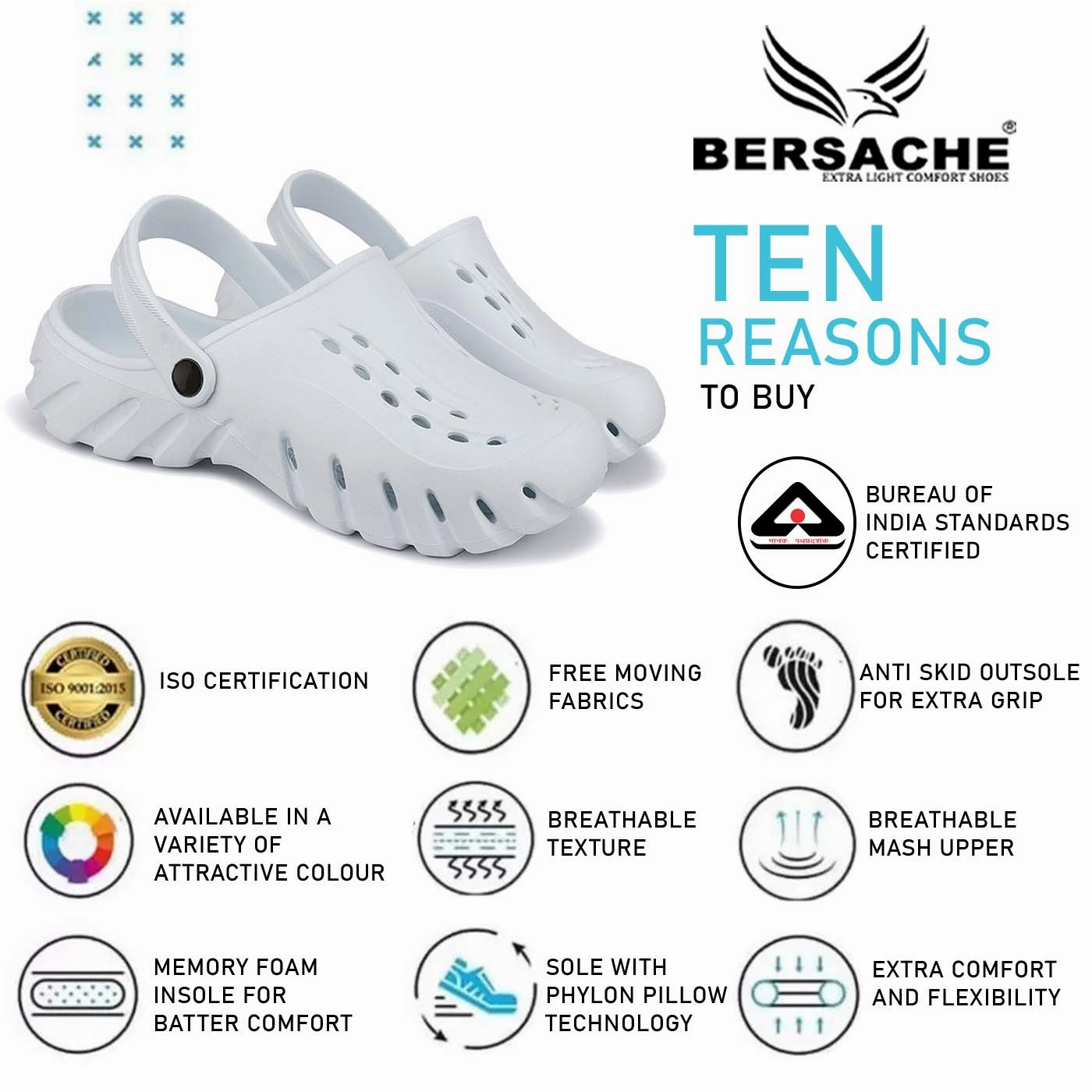 Bersache Extra Soft Classic Casual with  Regular wear with Ultra Soft & Flexibility Technology Clogs for Men's & Boy's 6003 Grey Best Household Slippers
