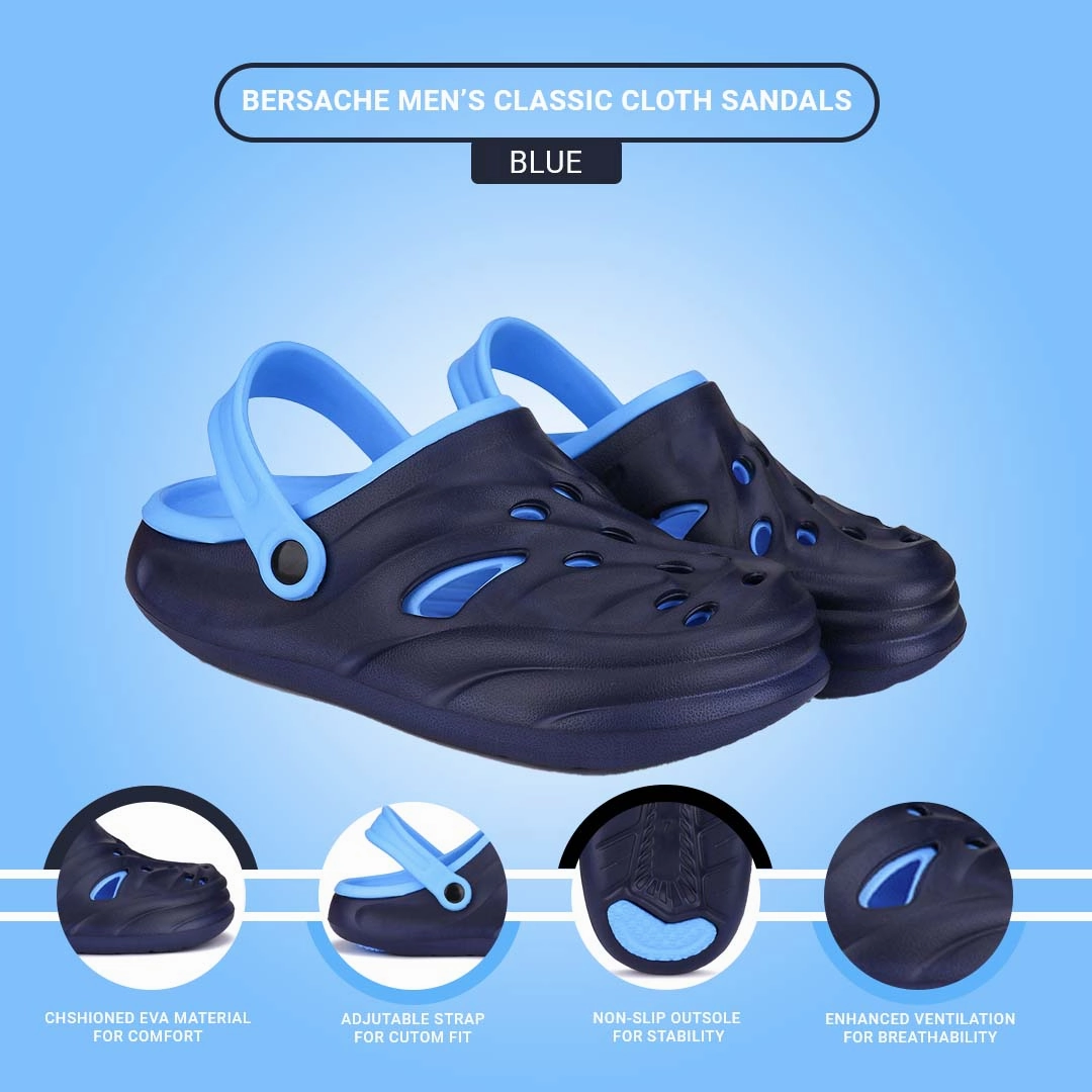 Marni Slides Bersache Extra Soft Classic Casual with  Regular wear with Ultra Soft & Flexibility Technology Clogs for Men's & Boy's 6031-Navy