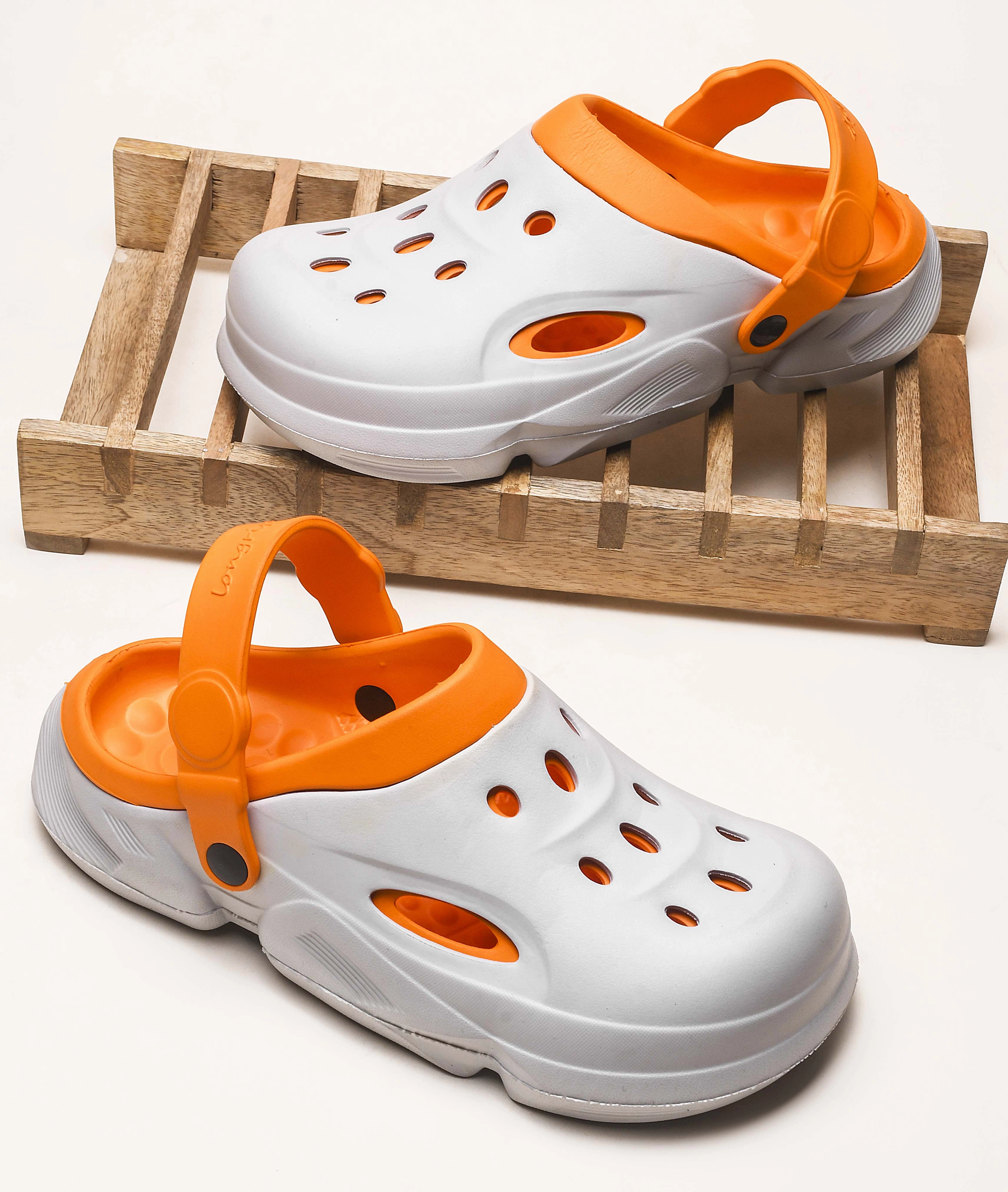 Bersache Extra Soft Classic Casual with  Regular wear with Ultra Soft & Flexibility Technology Clogs for Men's & Boy's 6034-Orange Mules And Slides Shoes