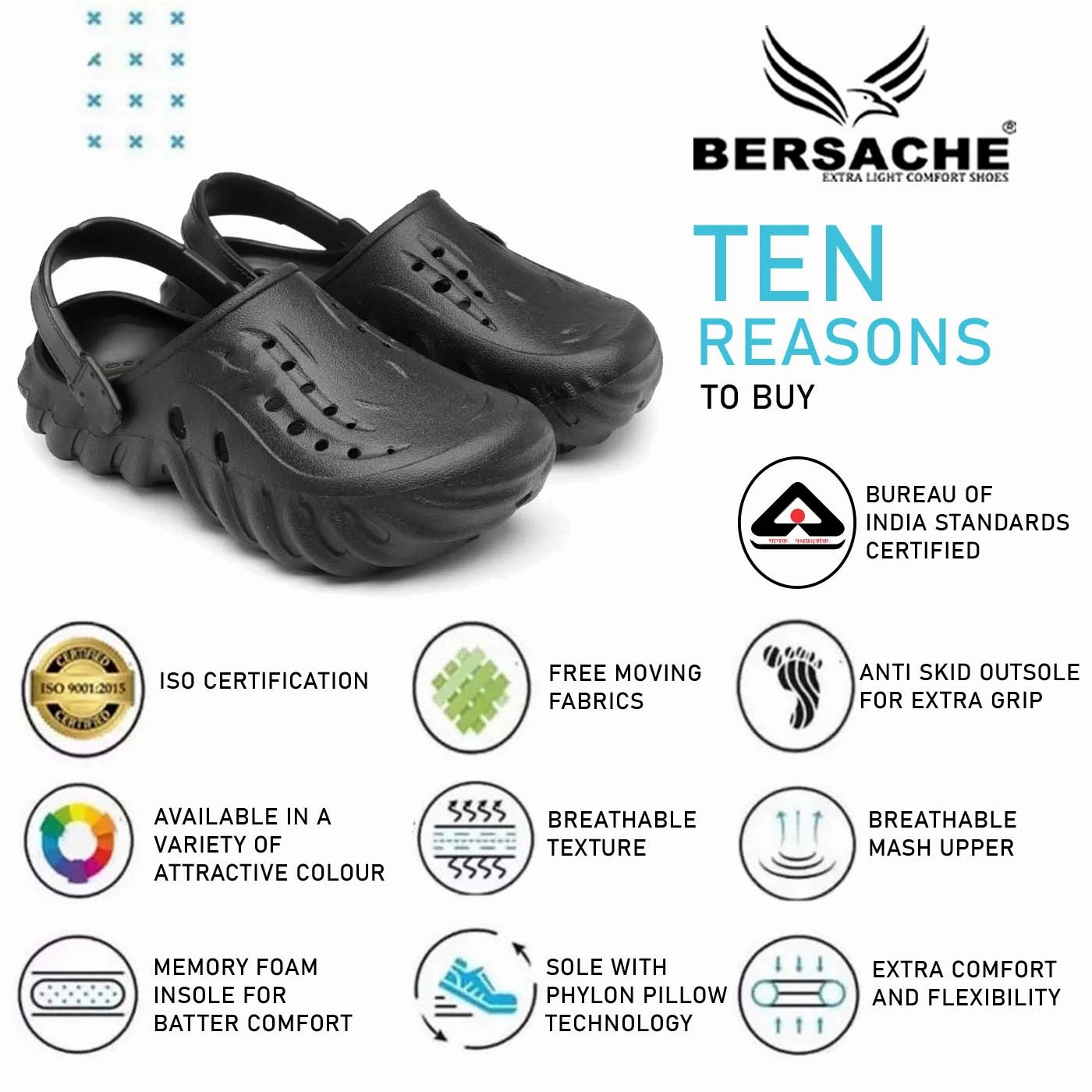 Bersache Extra Soft Classic Casual with  Regular wear with Ultra Soft & Flexibility Technology Clogs for Men's & Boy's 6039 (Black) Fuzzy Slide Slippers