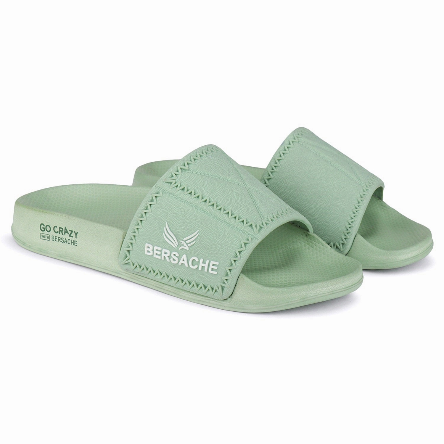 3d Slippers Bersache Extra Soft Classic Casual with  Regular wear with Ultra Soft & Flexibility Technology Clogs for Men's & Boy's 6044 (Green)