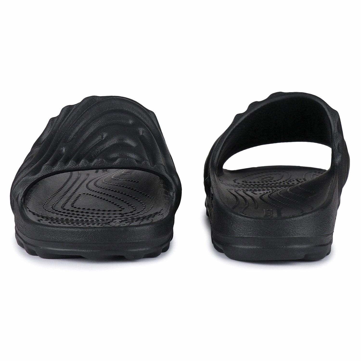 Bersache Extra Soft Classic Casual with  Regular wear with Ultra Soft & Flexibility Technology Clogs for Men's & Boy's 6050-Black Velcro Slides