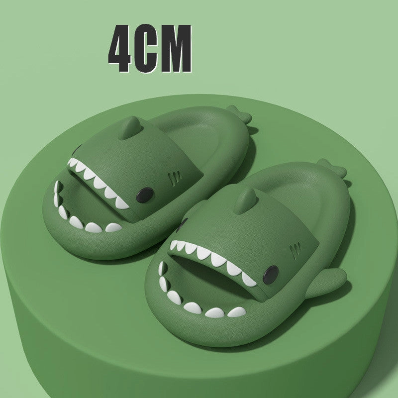 Suede Slides Adult's Slippers Indoor Outdoor Funny Shark Cartoon Slippers