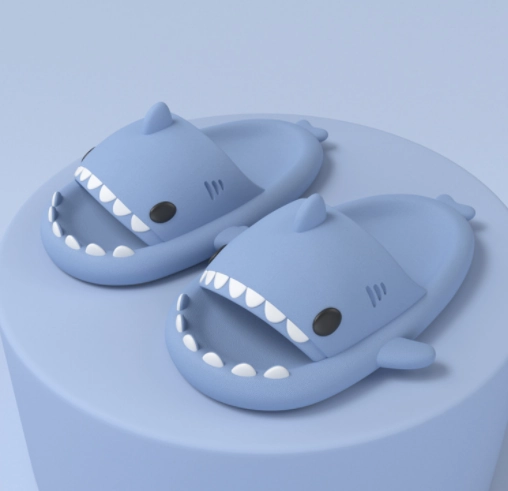 Shark Slippers Adult's Slippers Indoor Outdoor Funny Shark Cartoon Slippers