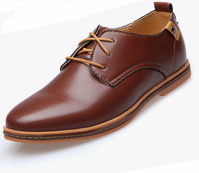 Polo Casual Shoes Big Size 48 Mens Shoes Casual Flats Shoes Men Black PU Leather Oxfords Shoes For Men Flats Zapatos Hombre