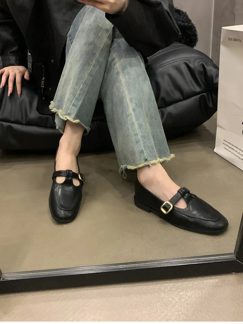 Blake Stitched Loafers binfenxie 2024 Spring Autumn Women Flat Shoes Fashion Ladies Shallow Slip On Mary Jane Shoes Female Round Toe Shoes