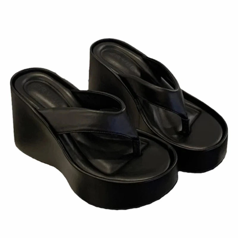 Ugg Cozy Knit Slippers binfenxie Design Summer Chunky Woman Slippers Fashion Platform Wedges High Heel Silvery Ladies Shoes