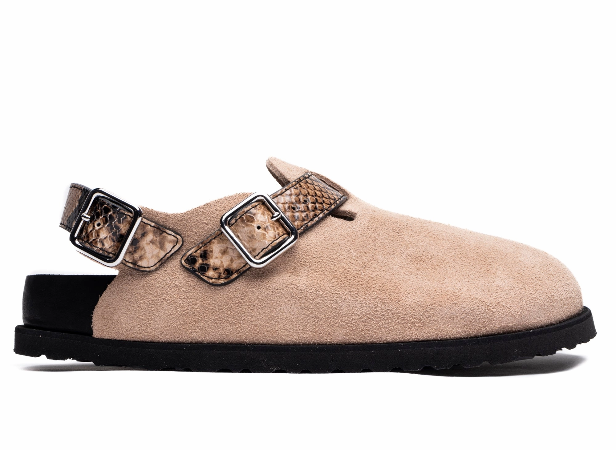 Birkenstock Tokio II Lined 1774 in Natural Snake Brown Wide Width Sandals