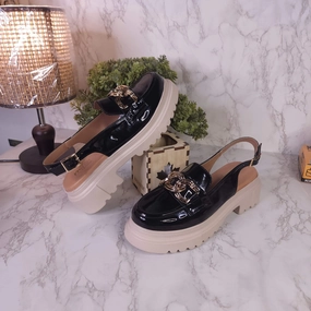 Black Patent Platform Sandals Basketball Shoes You Can Wear Casually