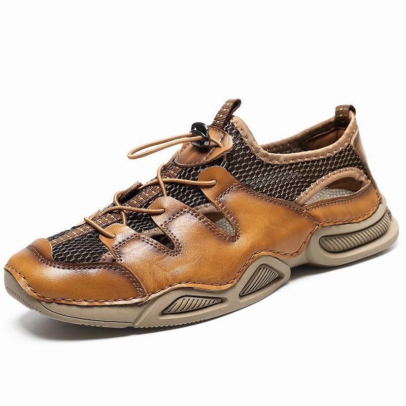 Beeks Sandals Men's Outdoor Non-Slip Casual Handmade Shoes