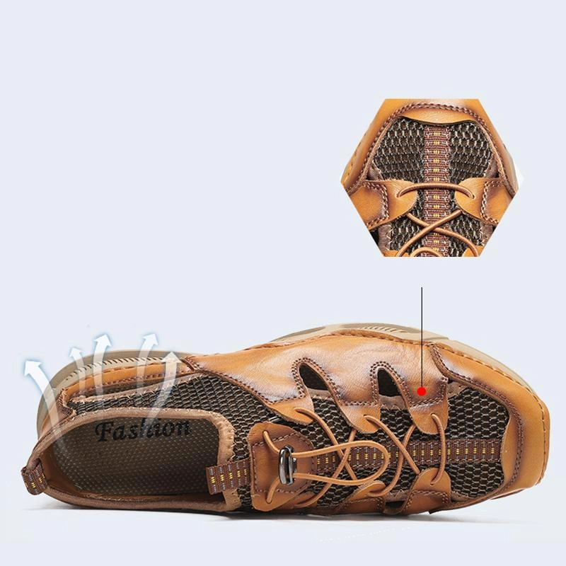 Sandals For Women Velcro Men's Outdoor Non-Slip Casual Handmade Shoes