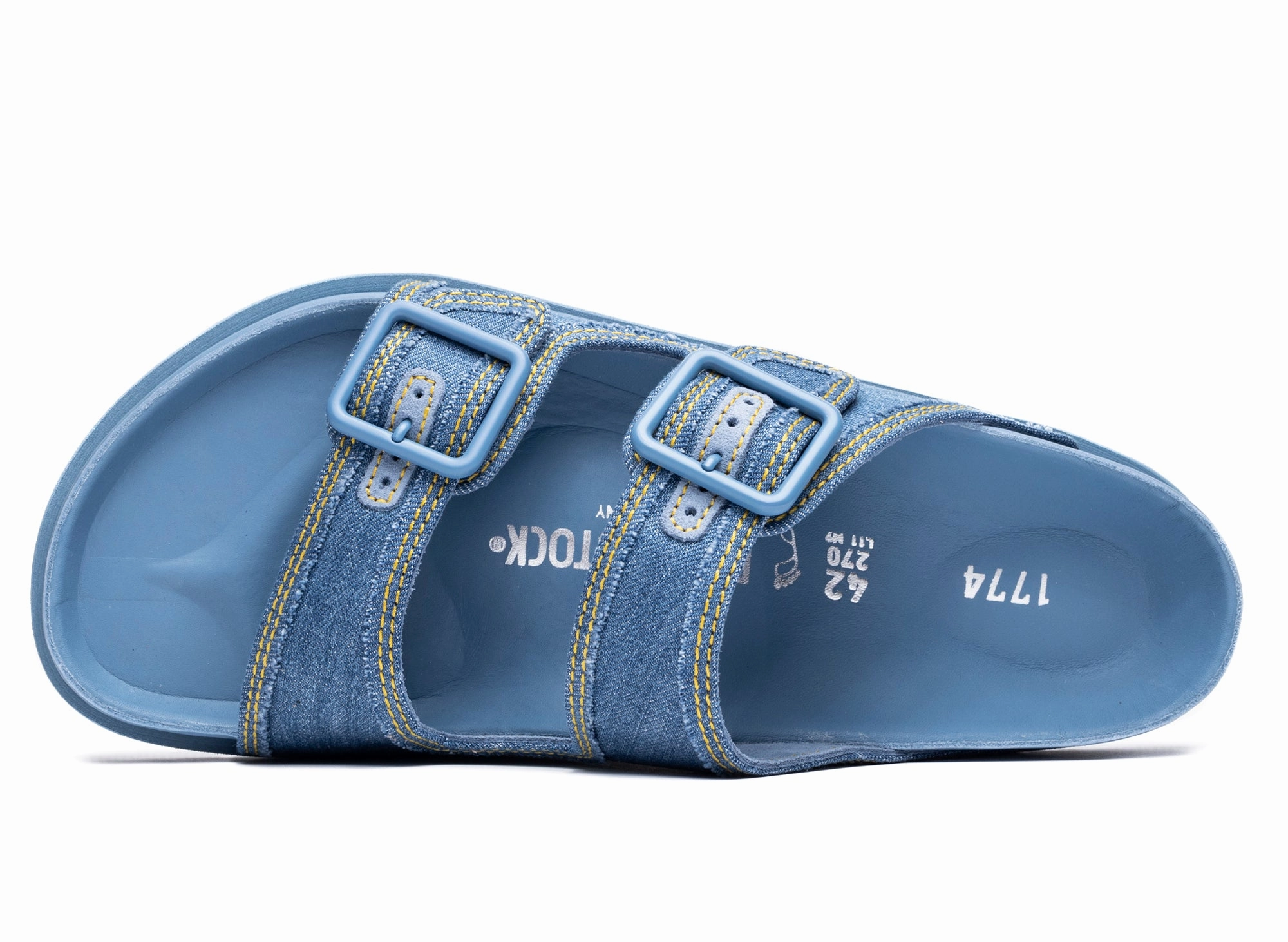 Birkenstock Arizona Stone Washed Denim 1774 'Faded Denim' Sandals Vacancies