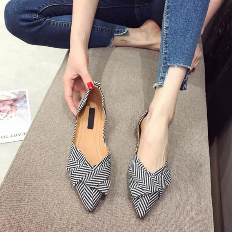 Boat Shoes Pointed Toe Casual Slip on Elegant Ladies Footwear Fashion Flats Modern Classics Penny Loafers