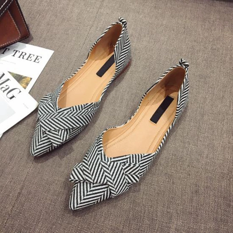 Boat Shoes Pointed Toe Casual Slip on Elegant Ladies Footwear Fashion Flats Heeled Loafers Leather