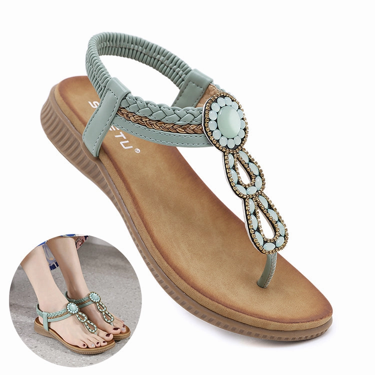 Boho Thong Sandals Women Weave Beach Shoes Flip Flops Koi Flip Flops