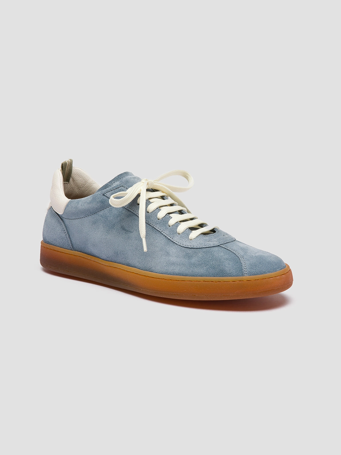 Sneakers Fort Dodge Iowa HALO 001 - Blue Leather and Suede Low Top Sneakers