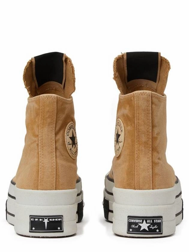 Amalfi Sneakers 'Dbl Drkstar Hi' Blonde High Top Sneakers In Overdyed Canvas Woman