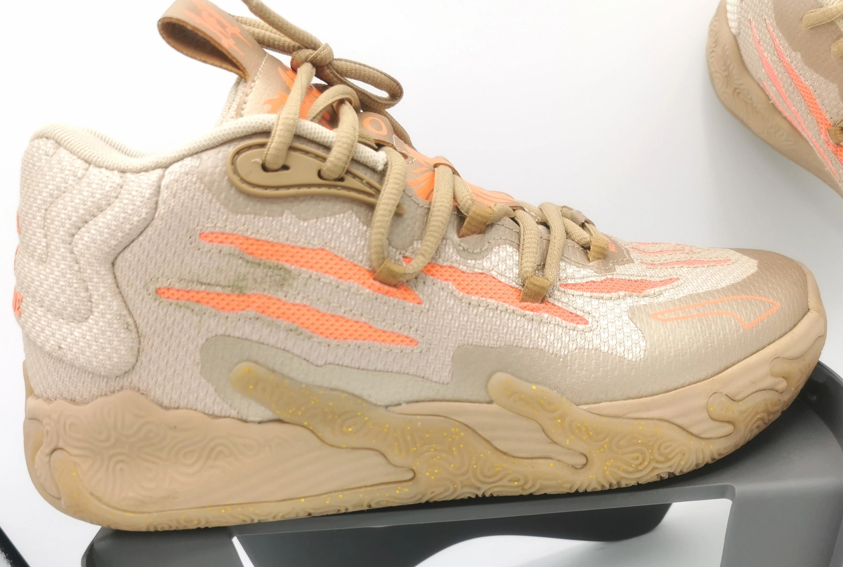 Best Puma Cross Training Shoes BOYS JUNIOR SIZE 7 US - PUMA x LAMELO BALL MB.03 CNY Gold-Fluro Peach EUC B60