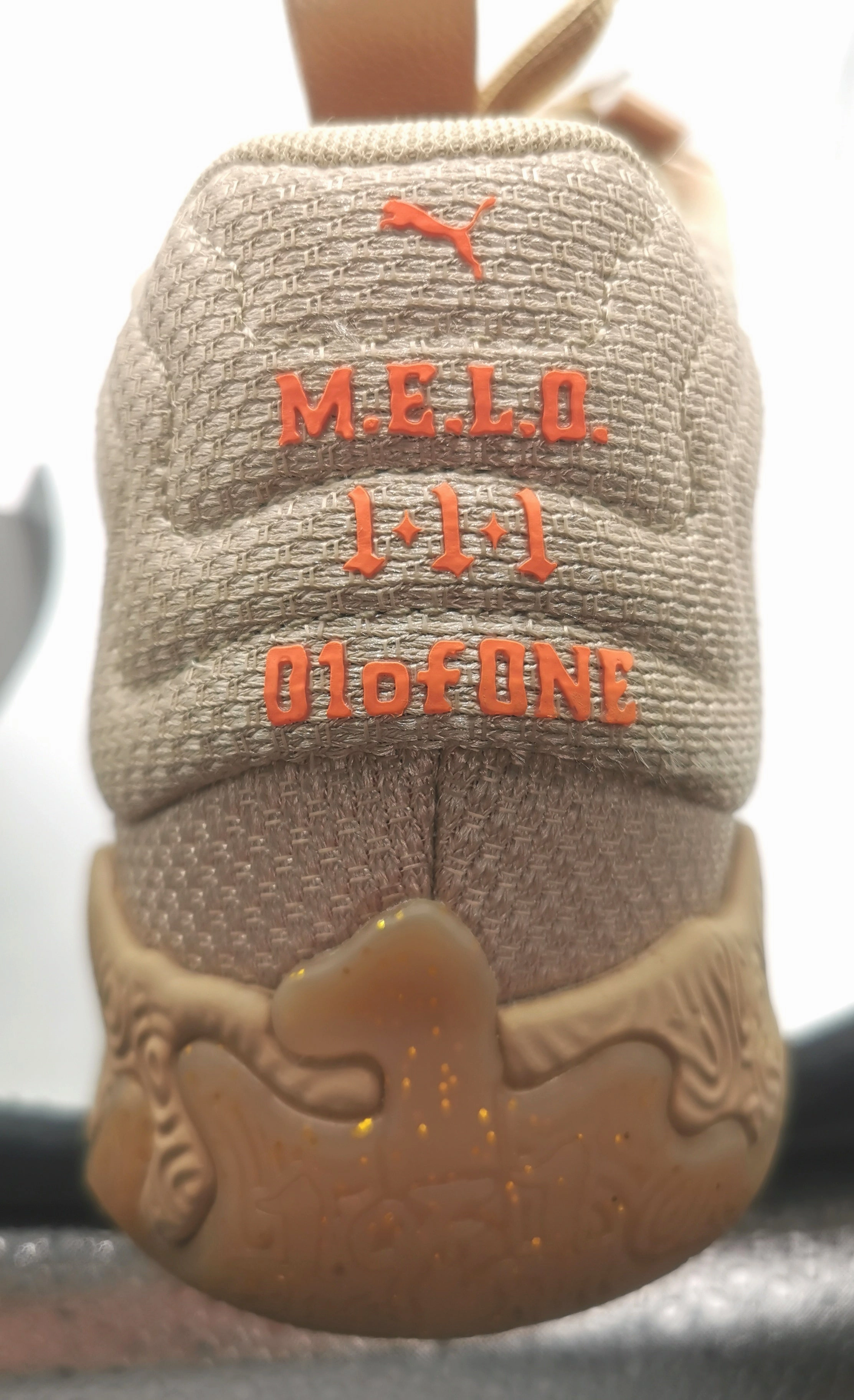 BOYS JUNIOR SIZE 7 US - PUMA x LAMELO BALL MB.03 CNY Gold-Fluro Peach EUC B60 Stewie Puma Shoes