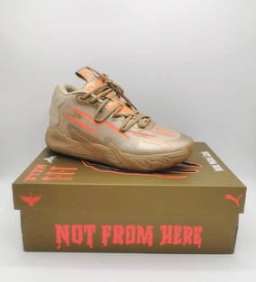 Puma Fusion Basketball Shoes BOYS JUNIOR SIZE 7 US - PUMA x LAMELO BALL MB.03 CNY Gold-Fluro Peach EUC B60