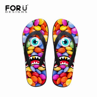 Brand High Quantity Sandals Casual Summer Men Flip Flops Black Emoji Boys Slippers Fashion Rubber Beach Flats Shoes Comfortable Slippers Oakleaf Hydrangea