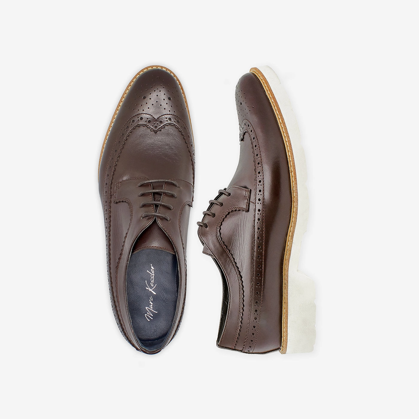 Mens Casual Leather Shoes Unlined Bleached Leather Loafers