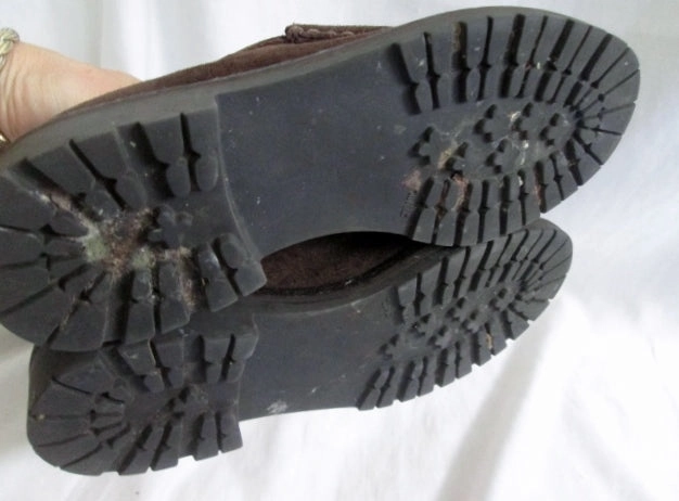 Zebra Loafers Womens DAVID AARON Suede Moccasins Leather Shoe 6.5 BROWN HORSEBIT Loafer Slip on