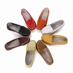 Shoes Woman Genuine Leather Women Shoes Flats 8 Colors Loafers Slip On Women's Flat Shoes Shoes Size Chart